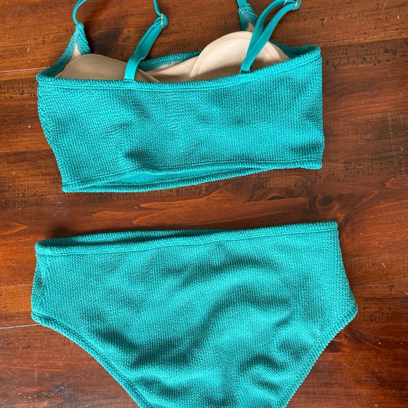 Women's Mid-Rise Medium Coverage Bikini Bottom & Square Neck Bikini Top - Picture 2 of 4
